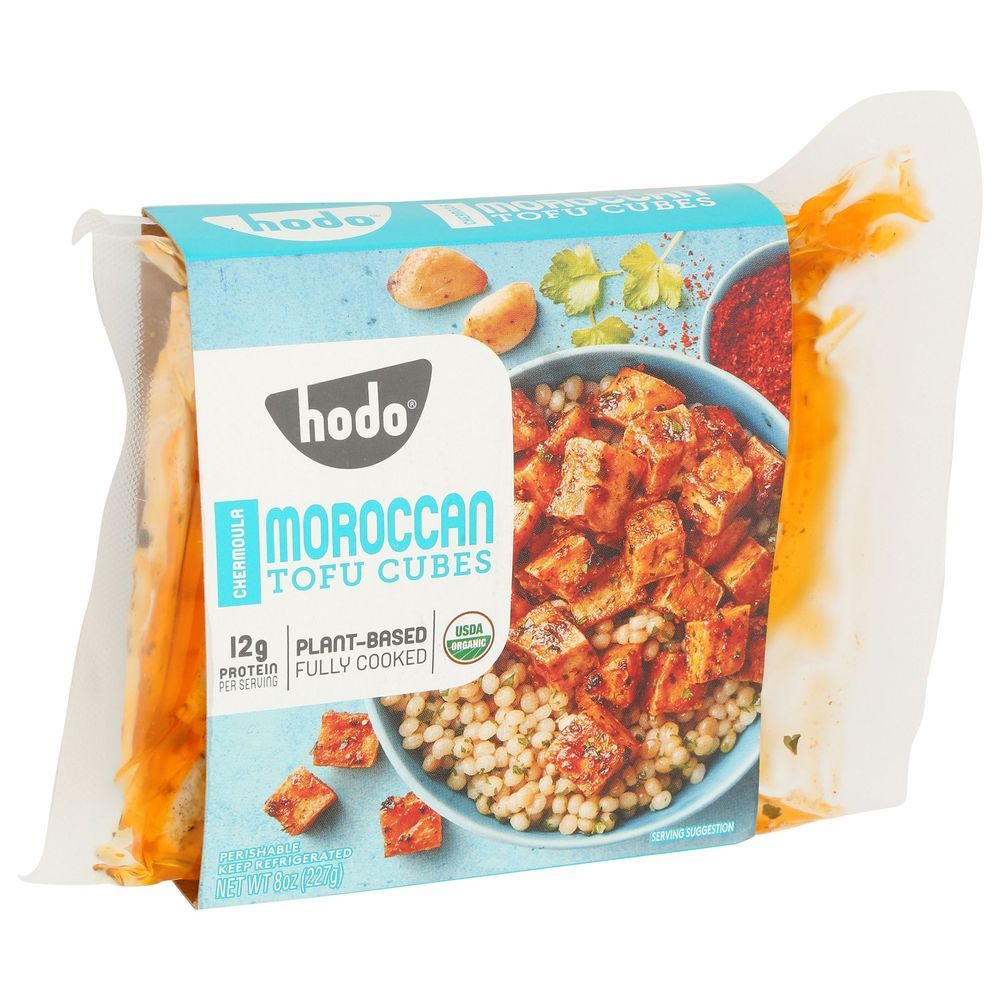 Hodo Organic Plant Based Chermoula Moroccan Tofu Cubes, 8 Ounce -- 6 Per Case