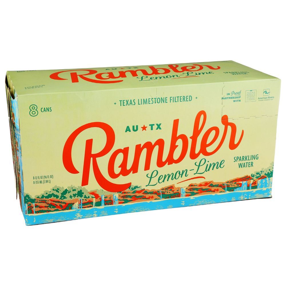 Rambler Lemon Lime Sparkling Water, 12 Fluid Ounce -- 24 Per Case