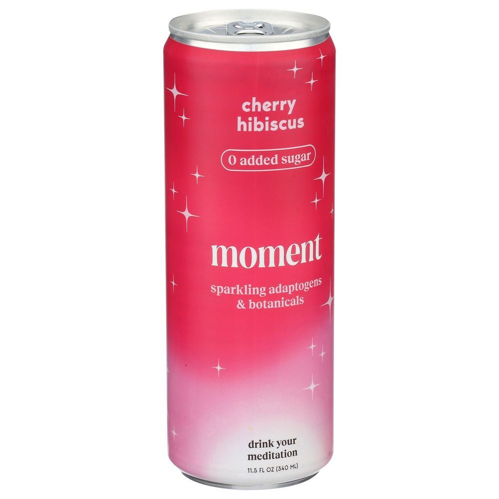 Moment Cherry Hibiscus Botanical Sparkling Water, 11.5 Fluid Ounce -- 12 Per Case