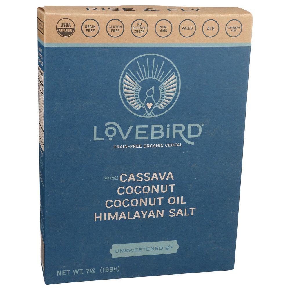 Lovebird Organic Grain Free Unsweetened Cereal, 7 Ounce -- 6 Per Case
