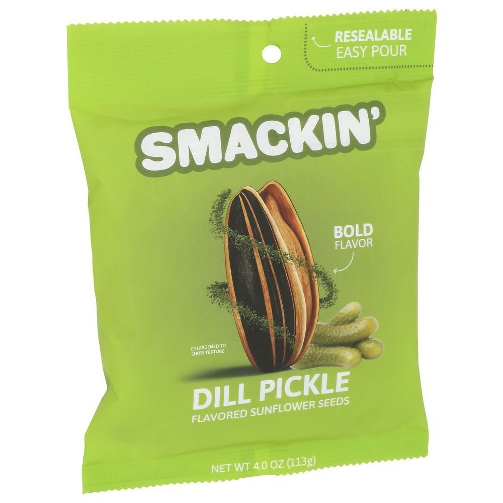 Smackin Dill Pickle Sunflower Seeds, 4 Ounce -- 12 Per Case