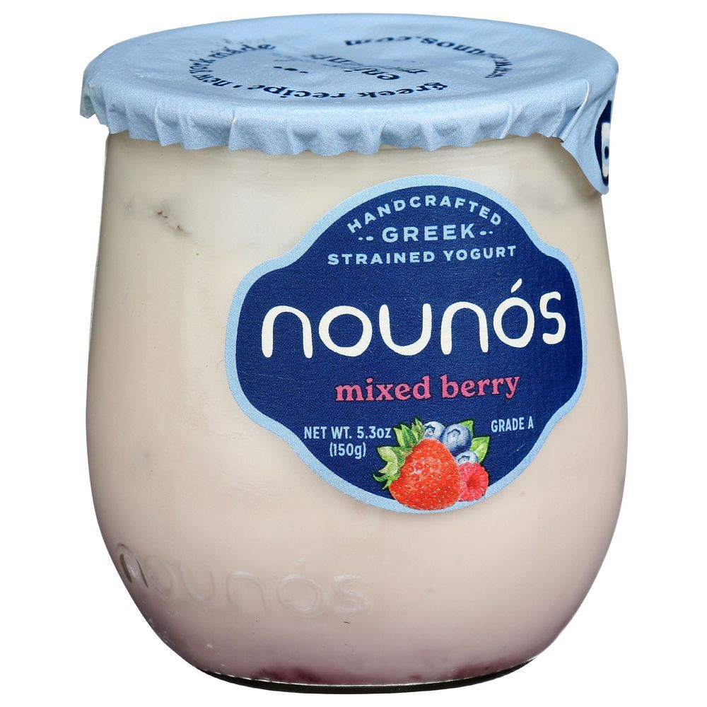 Nounos Mixed Berry Strained Greek Yogurt, 5.3 Ounce -- 8 Per Case