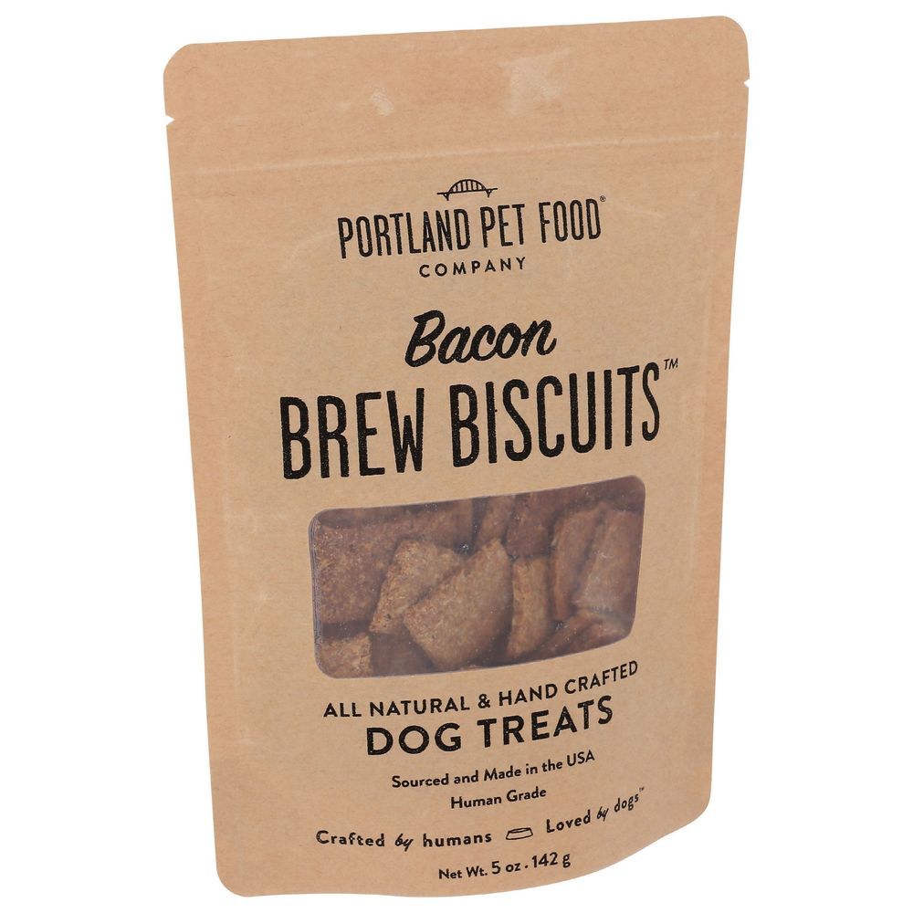 Portland Pet Food Bacon Brew Dog Biscuits, 5 Ounce -- 6 Per Case