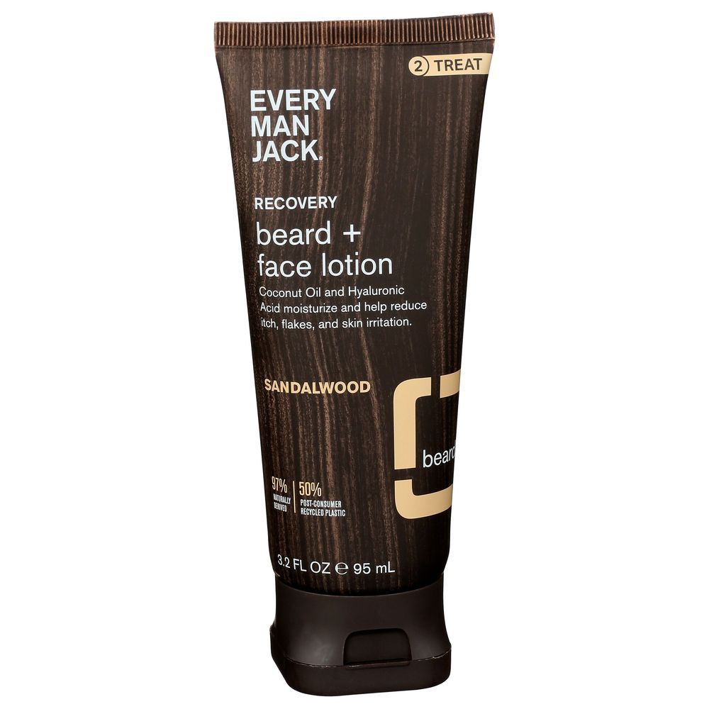 Every Man Jack Sandalwood Beard And Face Lotion, 3.2 Fluid Ounce