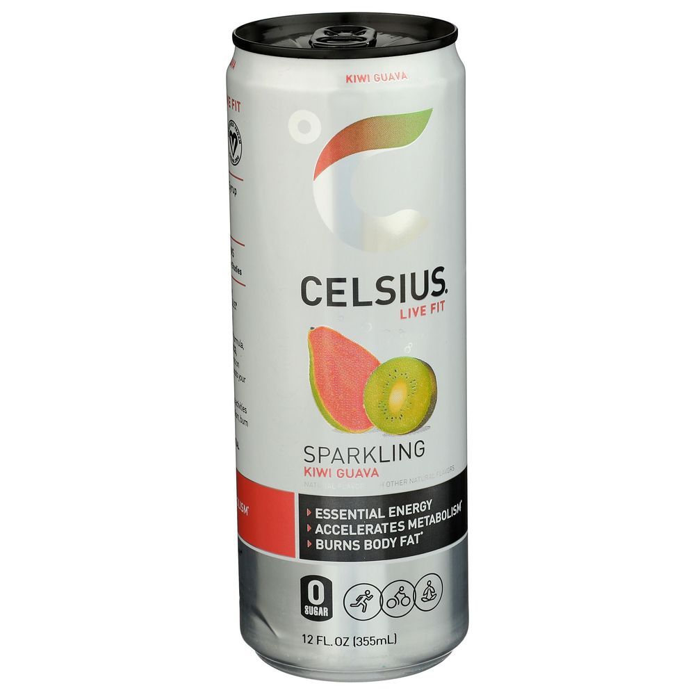Celsius Live Fit Kiwi Guava Sparkling Energy Drink, 12 Fluid Ounce -- 12 Per Case