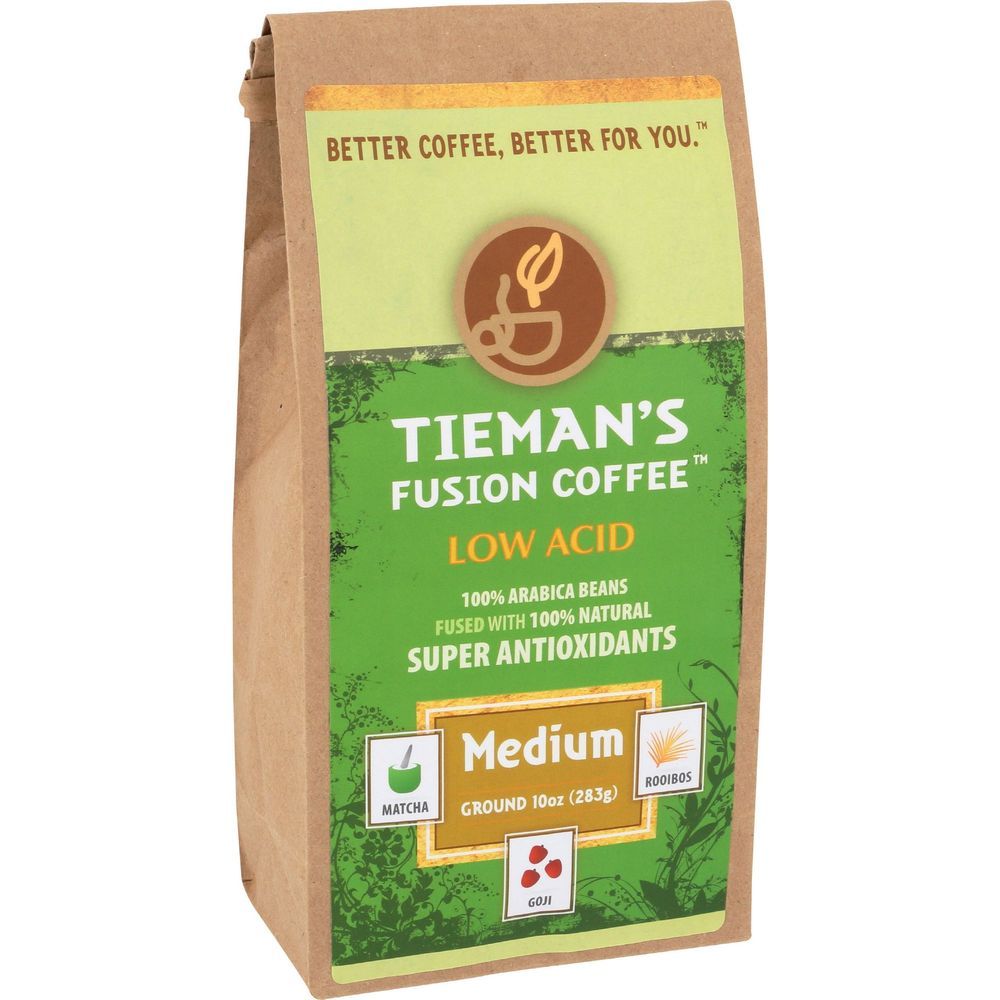 Tiemans Low Acid Medium Ground Fusion Coffee, 10 Ounce -- 6 Per Case