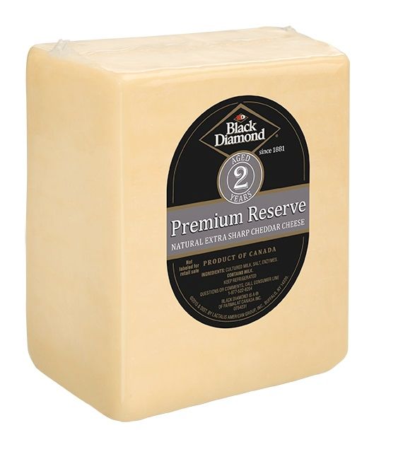 Black Diamond Two Year Unwaxed White Cheddar, 5 Pound -- 2 Per Case
