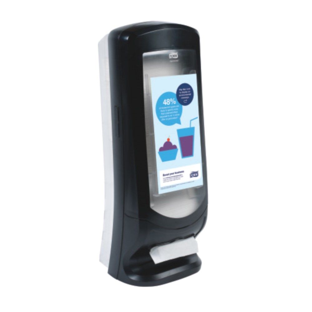 Tork Xpressnap Black Plastic Stand Napkin Dispenser, 24.5 X 9.3 X 9.3 Inch
