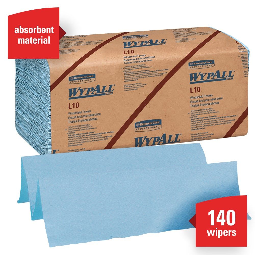 Wypall Blue 2-ply Windsheield Paper Towel, 9.3 X 10.25 Inch -- 2240 Per Case