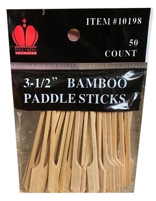 Poly-king Bamboo Paddle Sticks, 3.5 Inch -- 1000 Per Case
