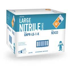 The Safety Zone Black Xlarge Nitrile Powder Free Gloves, 100 Per Box
