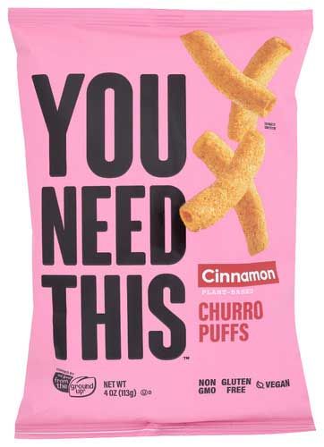 From The Ground Up You Need This Cinnamon Churro Puffs , 4 Ounce -- 12 Per Case