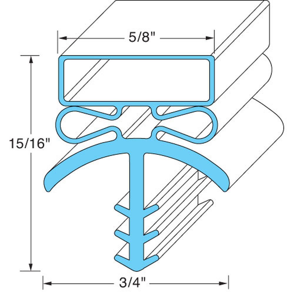 Bally Bal016546 Door Gasket, 77 3/4 X 33 5/8 Inch