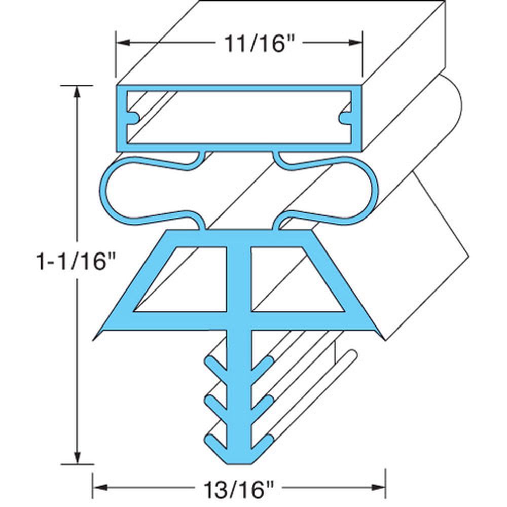 Vollrath/idea-medalie Vol225251075 Door Gasket, 36 1/4 Inch X 78 Inch