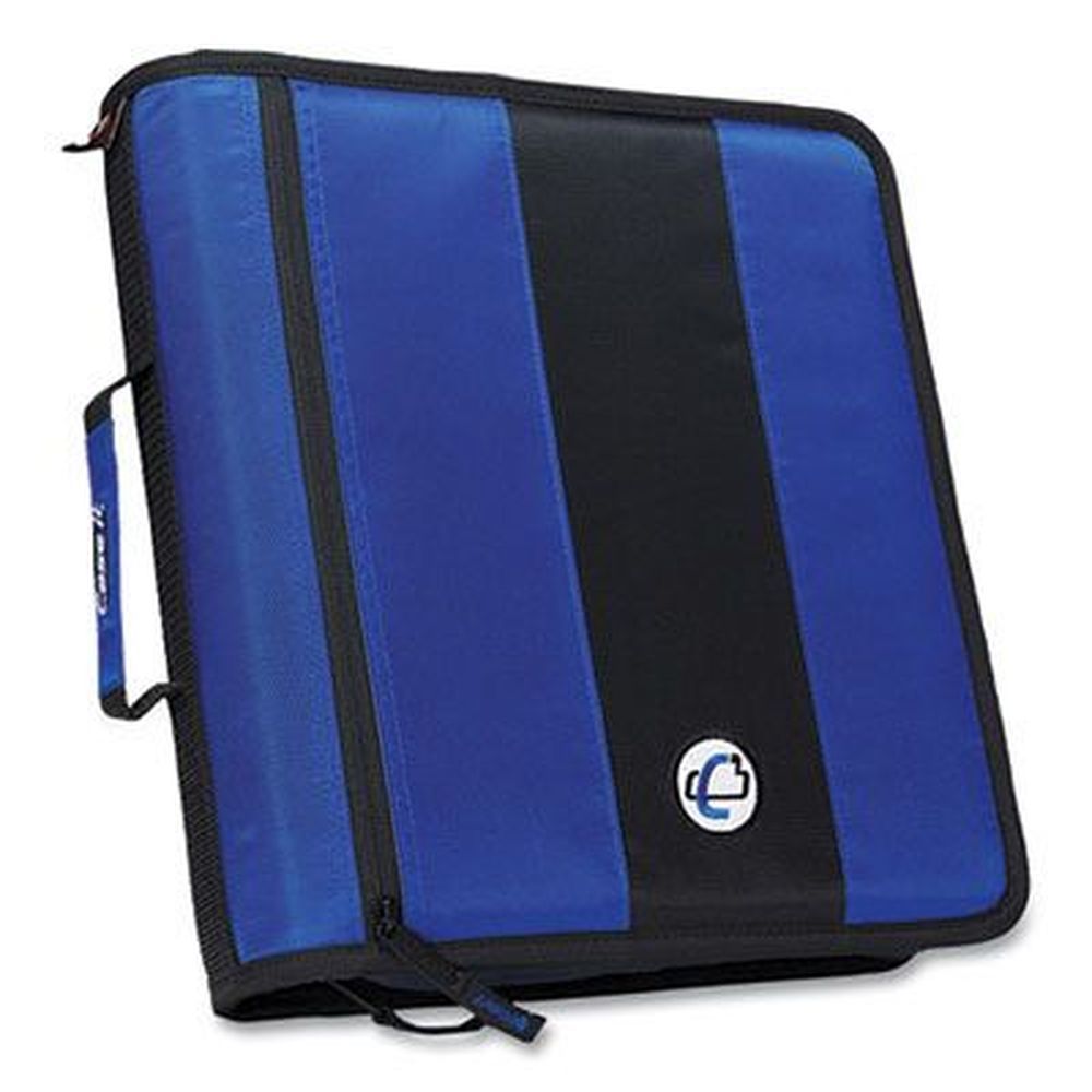 Case It Black 3 Rings 4 Inch Capacity King Size Mighty Zip Tab Binder, 11 X 8.5 Inch