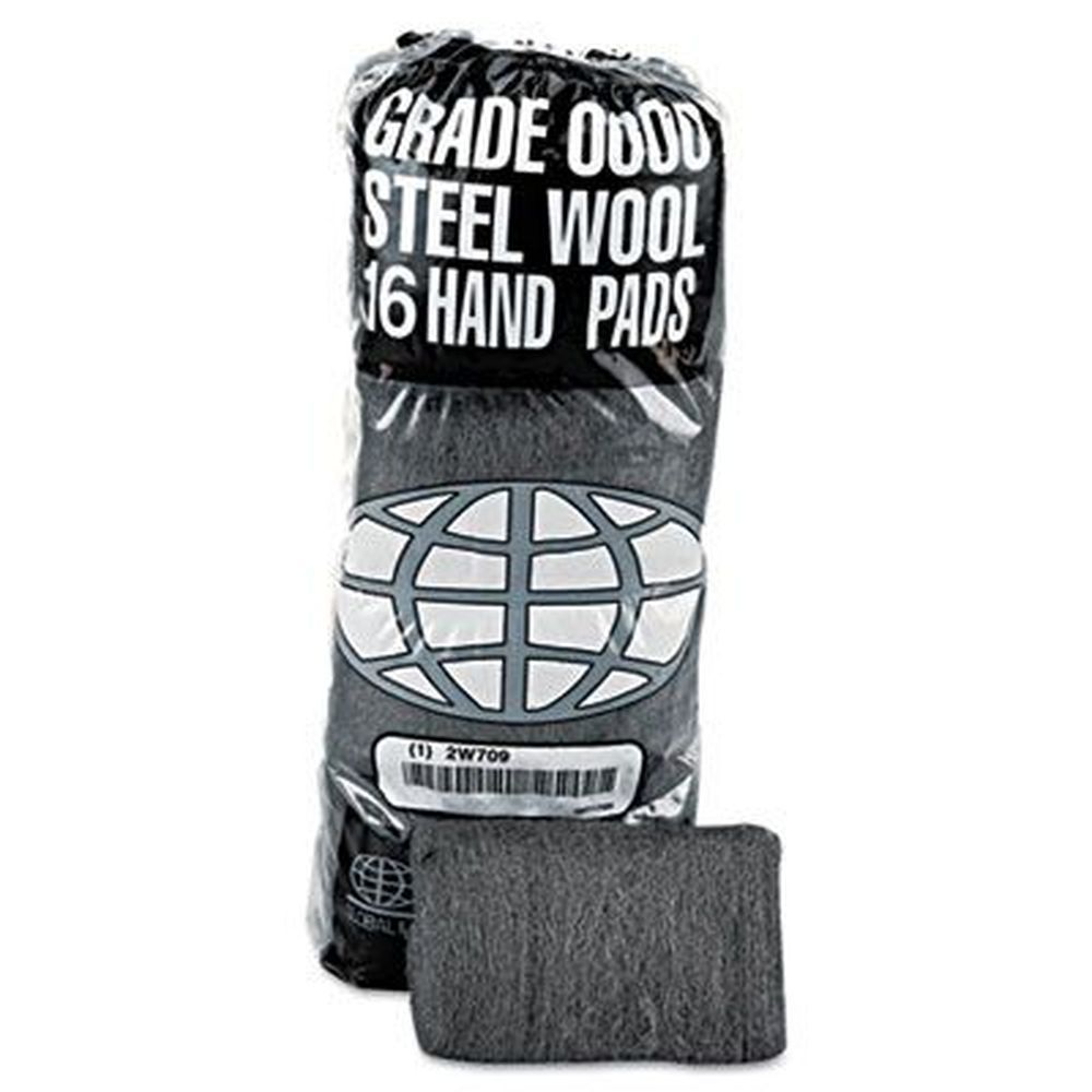 Gmt Steel Gray Number 2 Medium Coarse Industrial-quality Steel Wool Hand Pad - 16 Per Pack -- 12 Packs Per Case