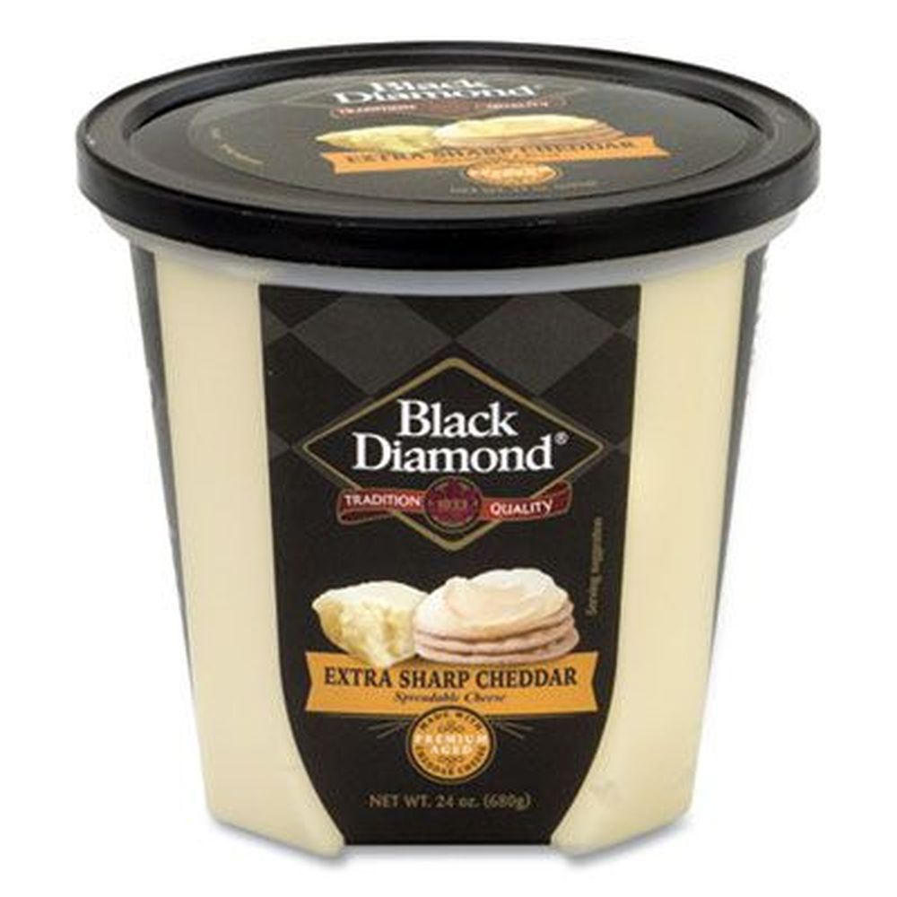 Black Diamond Extra Sharp White Cheddar Cheese Spread, 24 Ounce Tub