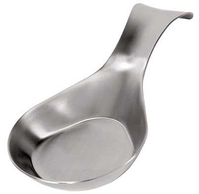 Tablecraft Stainless Steel Single Spoon Rest, 8 X 3.875 X 1.625 Inch -- 12 Per Case