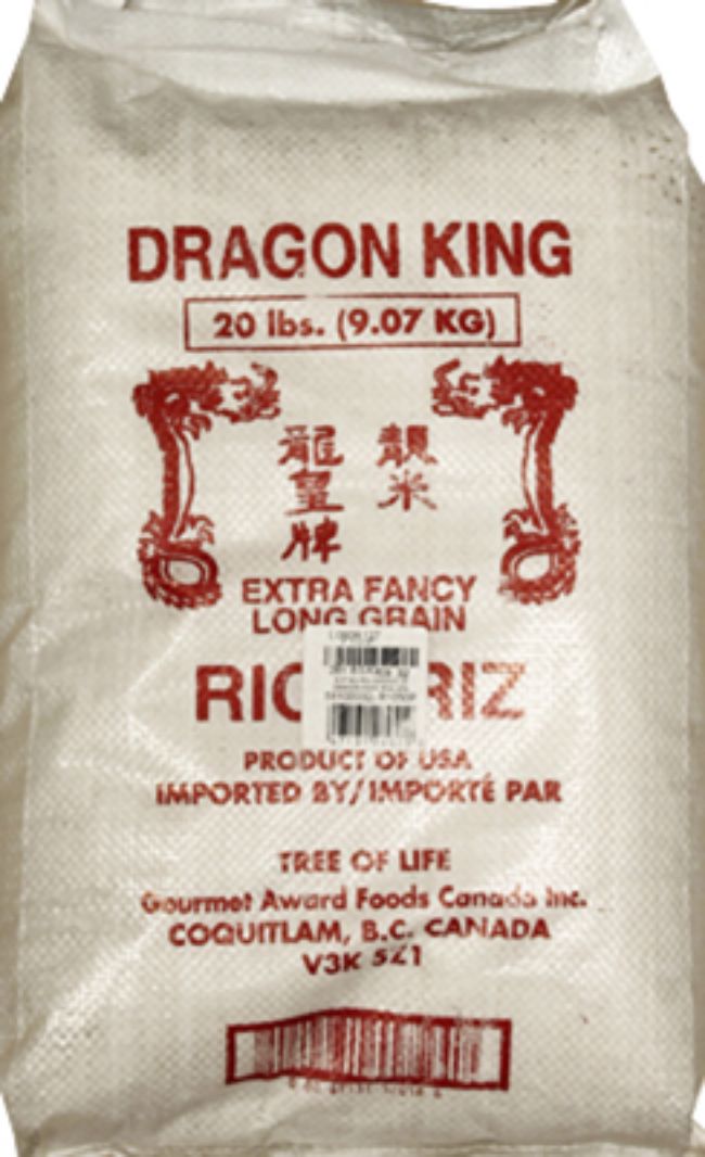 Dragon King Extra Fancy White Long Grain Rice, 9.07 Kg