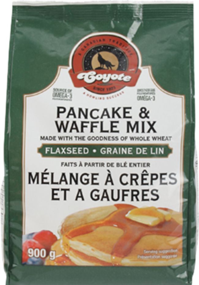 Coyote Flaxseed Pancake And Waffle Mix, 900 G -- 12 Per Case