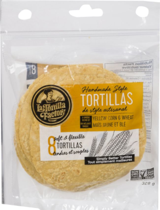 La Tortilla Factory Tortillas De Maïs Jaune Et De Blé Faites À La Main, 328 G -- 12 Par Boîte