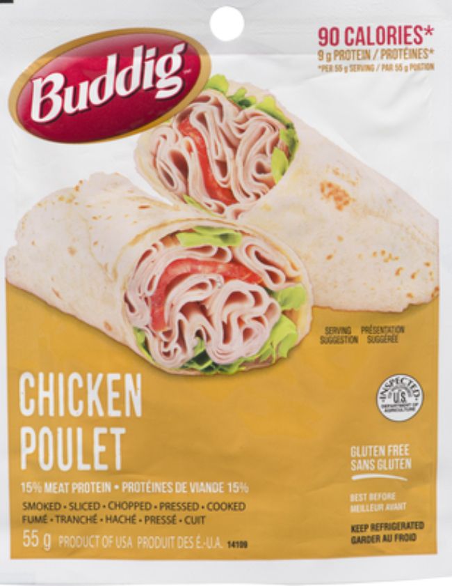Carl Buddig Poulet Fumé En Fines Tranches, 55 G -- 12 Par Boîte
