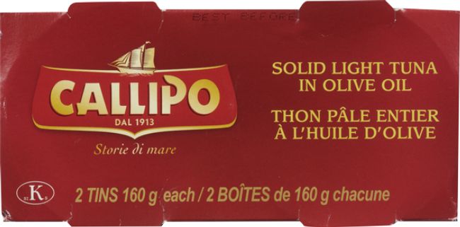 Callipo 160 G Canned Tuna In Oil, 2 Count -- 24 Per Case