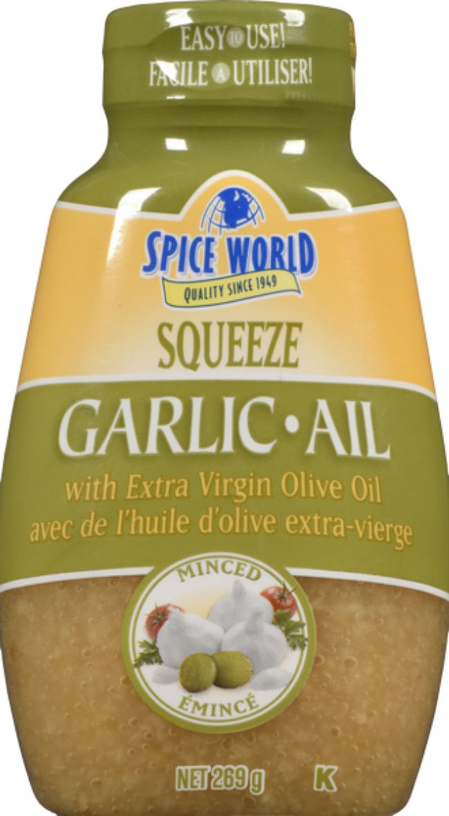 Spice World Ail Haché À L'huile D'olive Extra Vierge, 269 G -- 12 Par Boîte