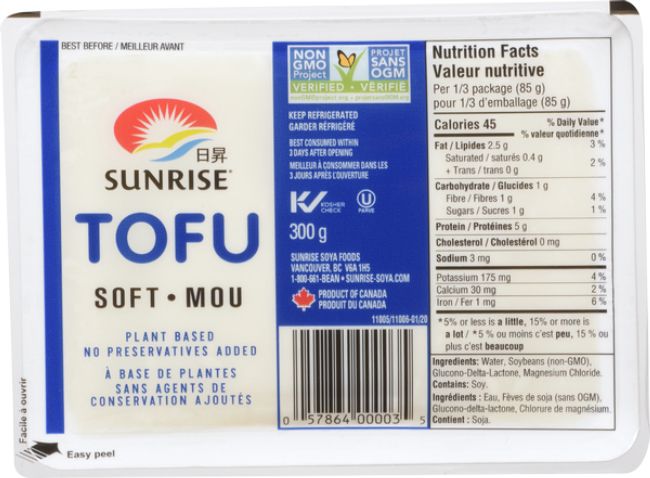 Sunrise Sunrise Soft Tofu, 300 G -- 12 Per Case