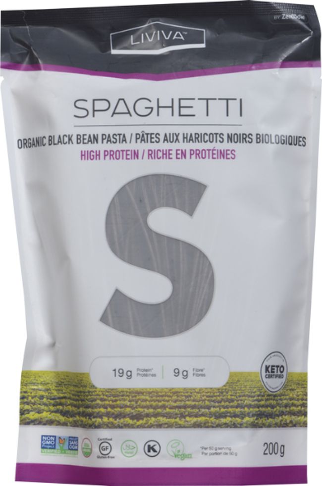 Liviva Spaghettis Aux Haricots Noirs Biologiques, 200 G -- 6 Par Boîte