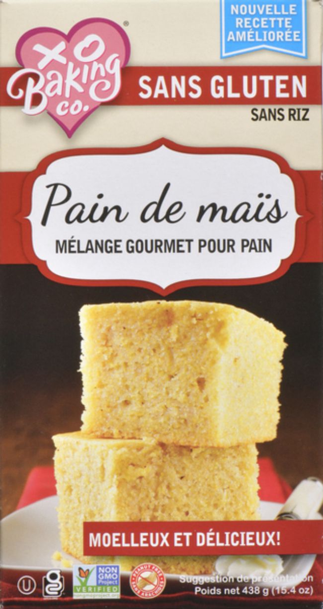 Xo Baking Gluten Free Corn Bread Mix, 438 G -- 6 Per Case