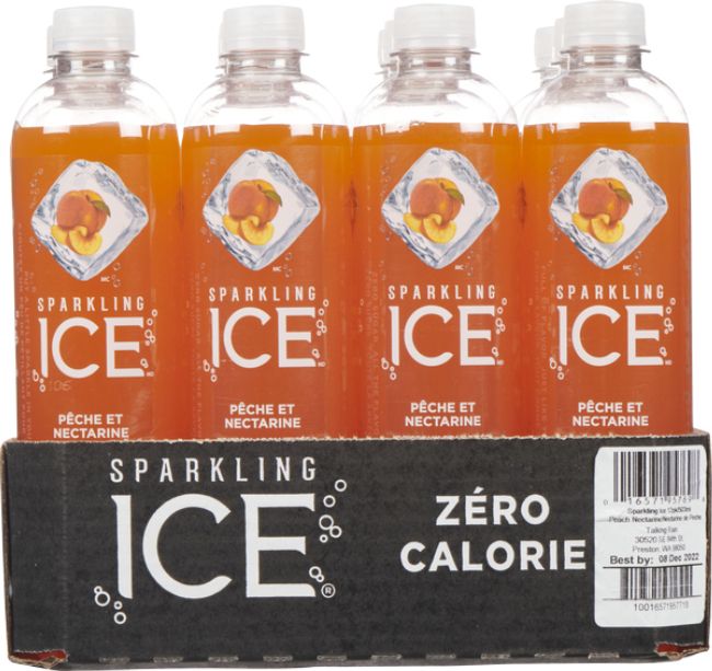 Sparkling Ice Peach Nectarine Sparkling Water, 503 Ml -- 12 Per Case