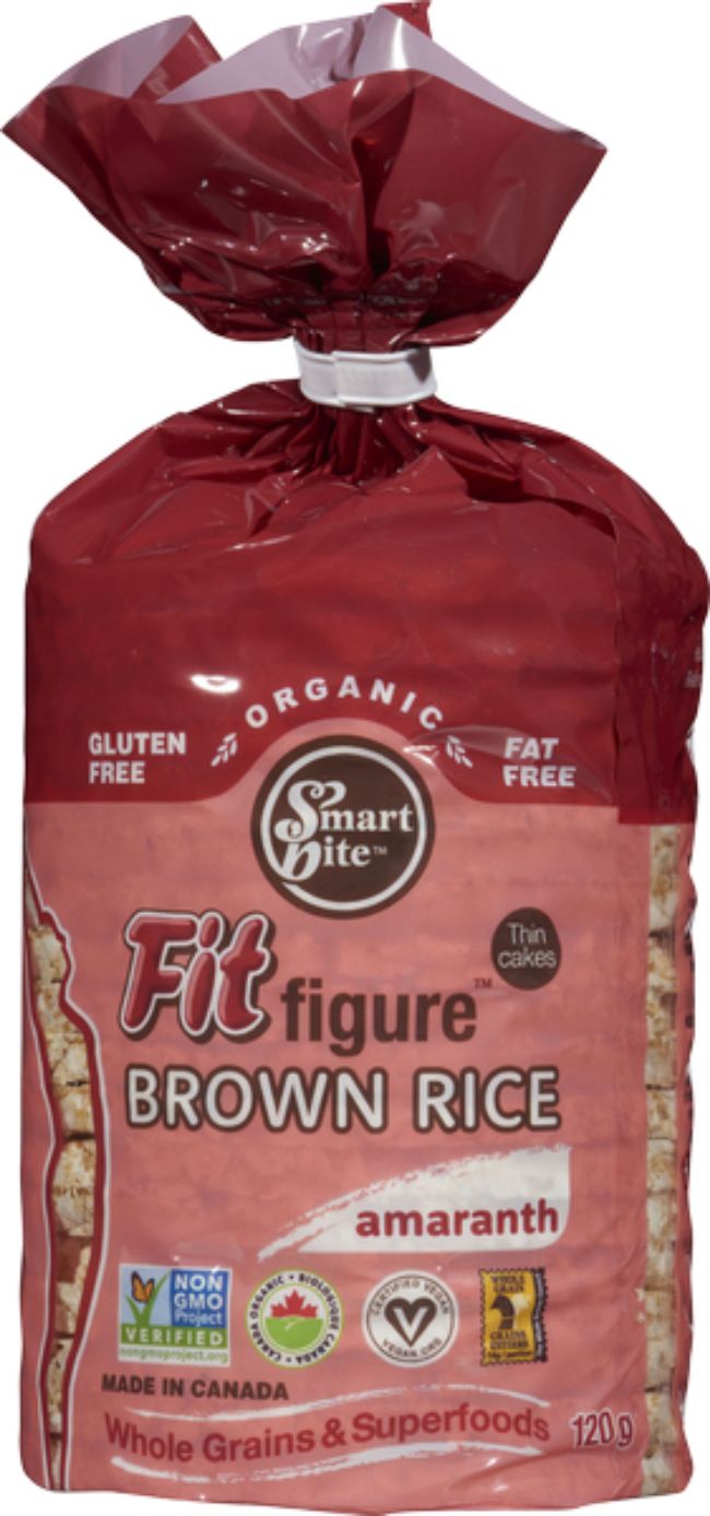 Smartbite Organic Whole Grain Brown Rice Cakes With Amaranth, 120 G -- 12 Per Case