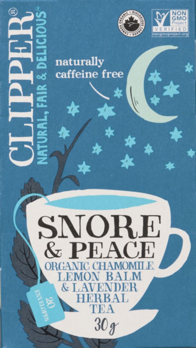 Clipper Tisane Bio À La Camomille Et À La Lavande Pour Le Ronflement Et La Paix, 30 G -- 6 Par Boîte