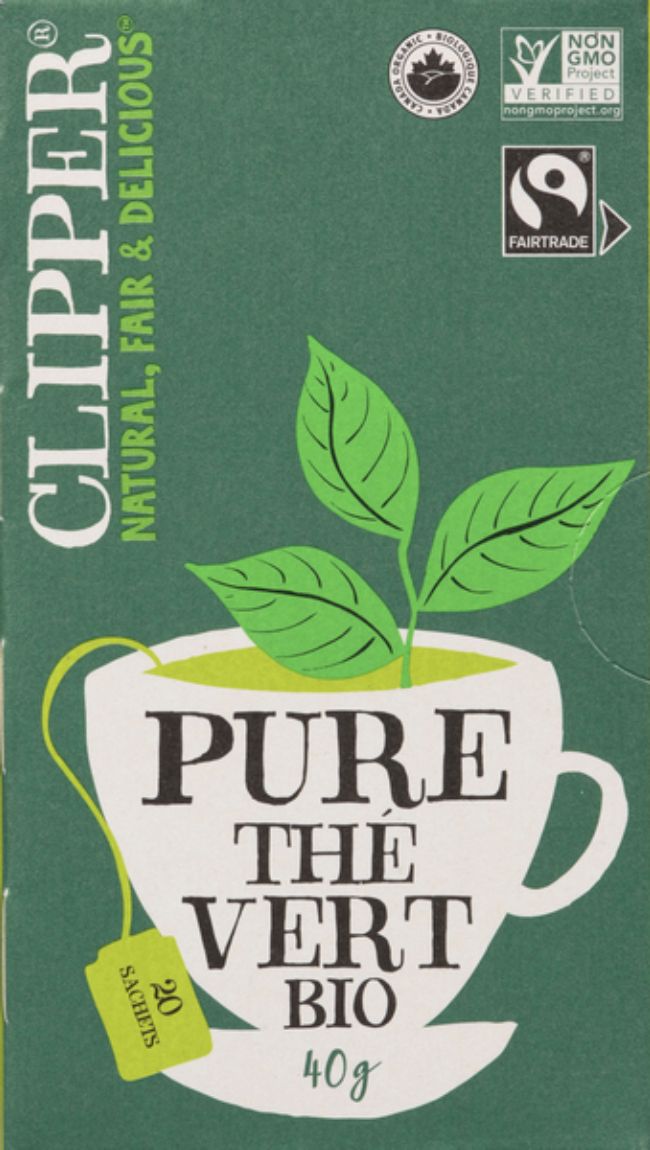Clipper Thé Vert Biologique, 40 G -- 6 Par Boîte