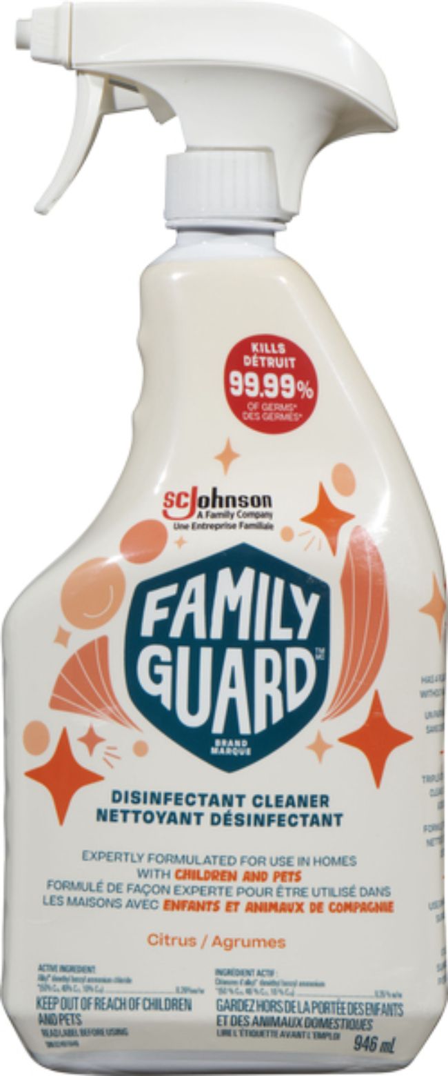 Family Guard Citrus Disinfectant Cleaner, 946 Ml Trigger Bottle -- 8 Per Case