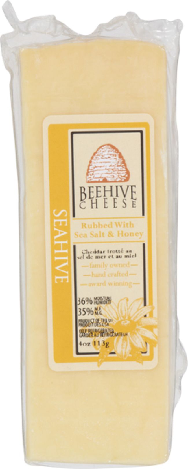 Beehive Cheese Fromage Cheddar Frotté Au Sel De Mer Et Au Miel, 113 G -- 10 Par Boîte