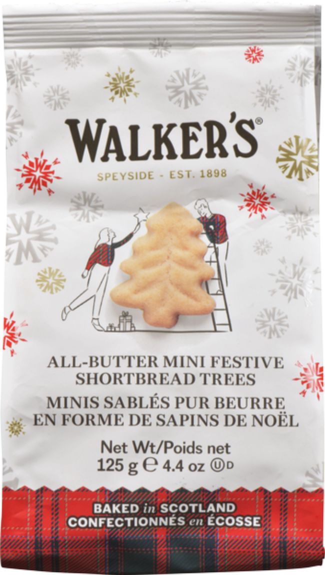 Walkers Mini Festive Shortbread Trees, 125 G -- 12 Per Case