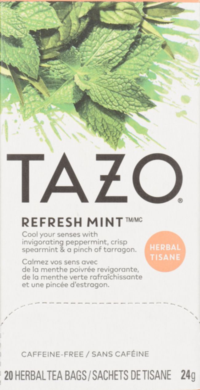 Tazo Refresh Herbal Tea, 20 Tea Bags -- 6 Per Case