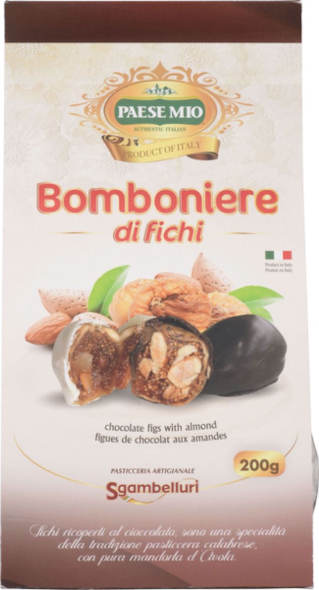 Paese Mio Figues Enrobées De Chocolat, 200 G -- 12 Par Boîte