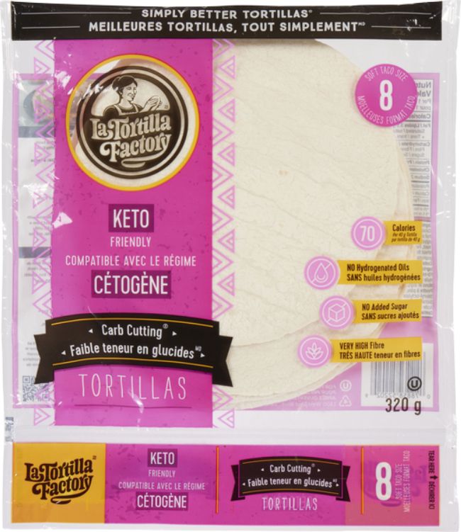 La Tortilla Factory Tortillas À La Farine Cétogènes À Faible Teneur En Glucides, 320 G -- 10 Par Boîte