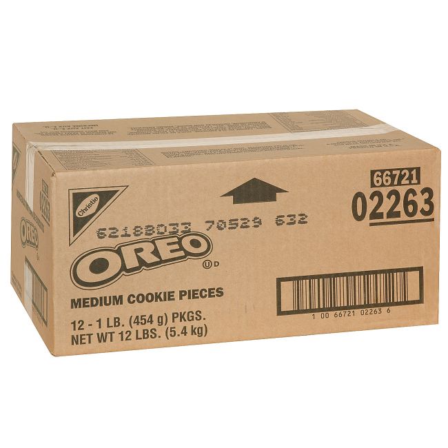 Oreo Medium Cookie Pieces, 454 G -- 12 Per Case