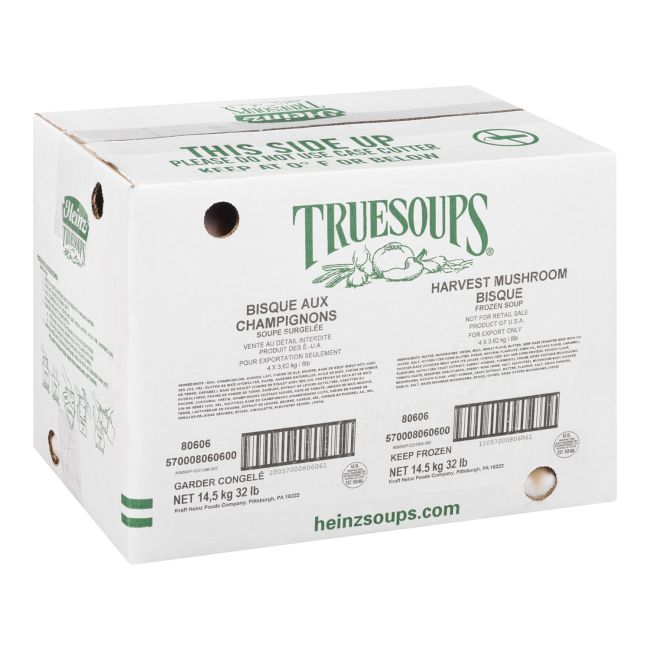 True Soups Bisque De Champignons De La Récolte, 3,6 Kg -- 4 Par Caisse