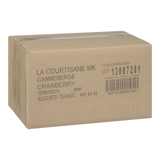 La Courtisane Cranberry Herbal Tea Bag -- 80 Per Case