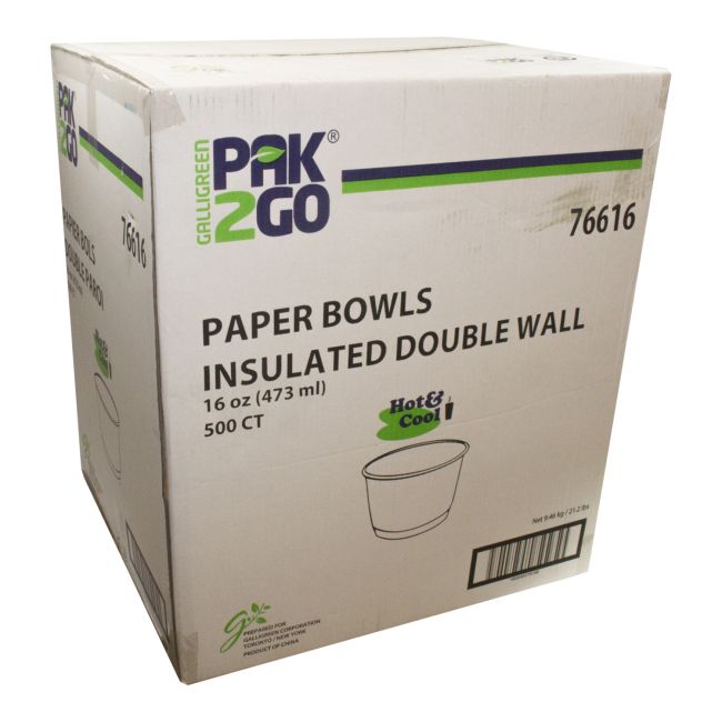 Pack N Eat Hot And Cool Double Wall Paper Soup Bowl, 16 Oz