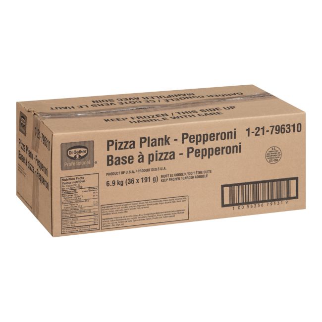 Dr. Oetker Professional Rectangular Pepperoni Pizza Plank, 191 G -- 36 Per Case