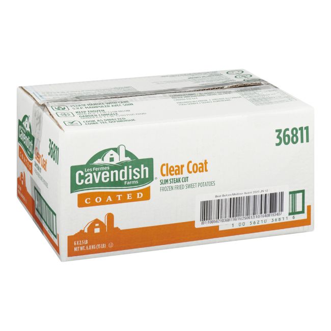 Cavendish Clear Coat Slim Steak Cut Sweet Potato Fries, 1.13 Kg -- 6 Per Case