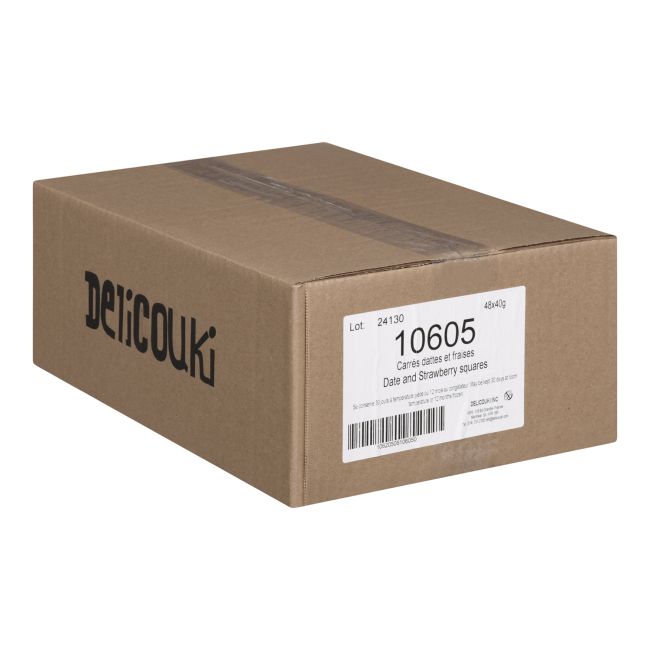 Delicouki Carrés Aux Dattes Et Aux Fraises, 40 G -- 48 Par Boîte