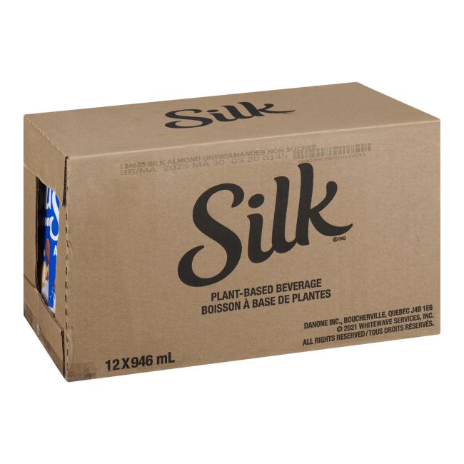 Silk Unsweetened Original Almond Beverage, 946 Ml Aseptic -- 12 Per Case