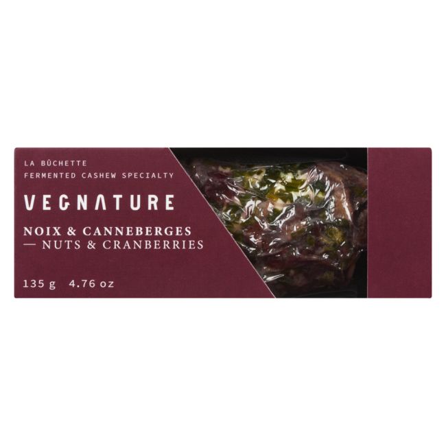 Vegnature Nuts And Cranberries Plant-based Goat Cheese, 135 G -- 6 Per Case